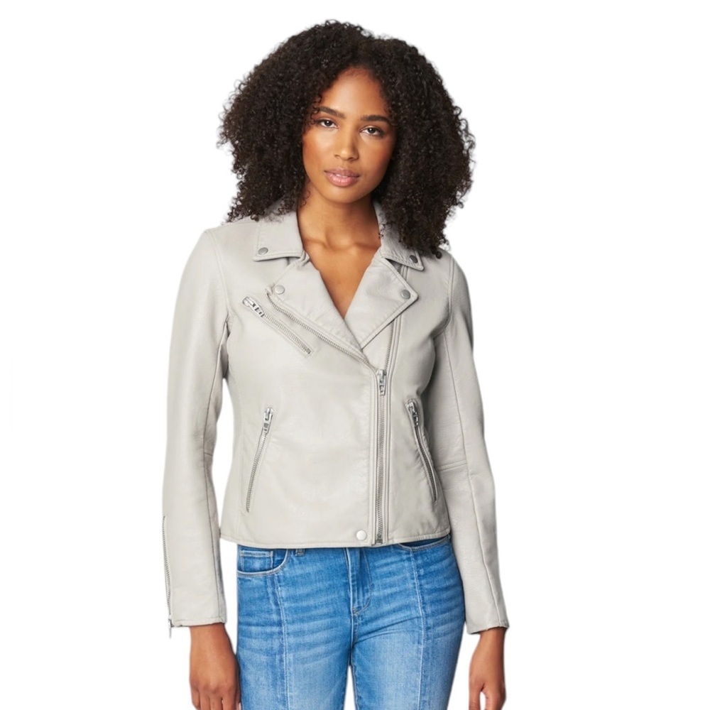 Blank NYC Taupe On the Rocks vegan Leather Jacket. Size small